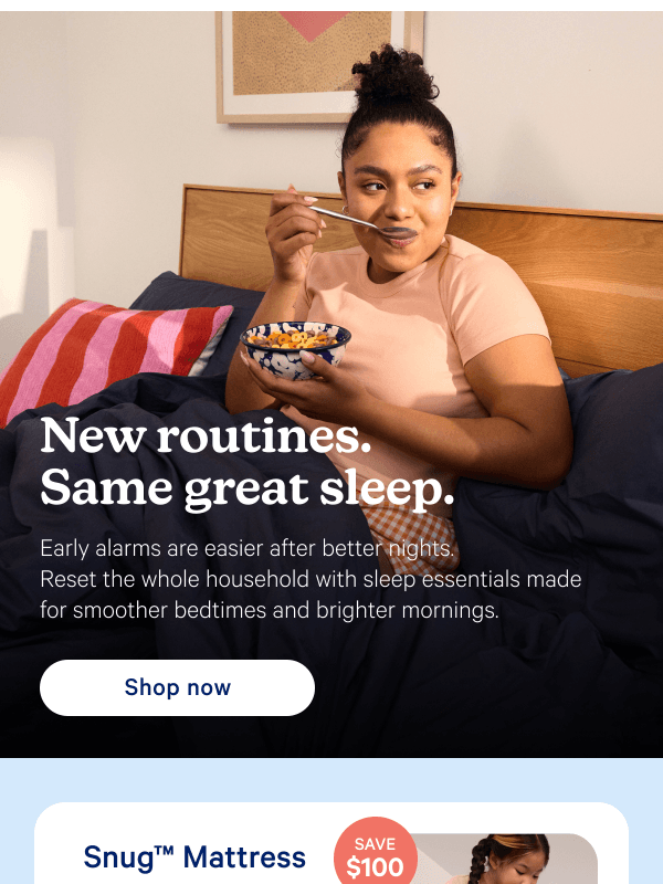 Newsletter preview: Back to school. Back to sleep.