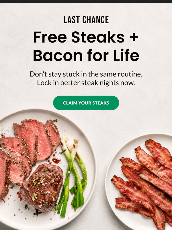 Newsletter preview: Ends tonight: $1,939* in FREE meat