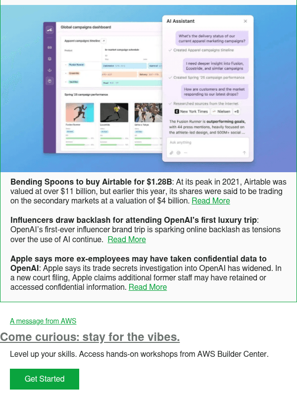 Newsletter preview: Bending Spoons to buy Airtable for $1.28B