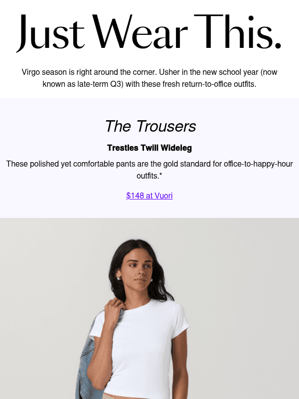 Newsletter preview: Back-to-work outfits