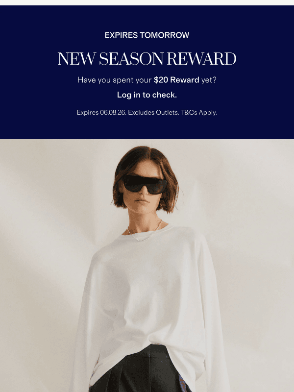 Newsletter preview: Your $20 Reward Expires Tomorrow