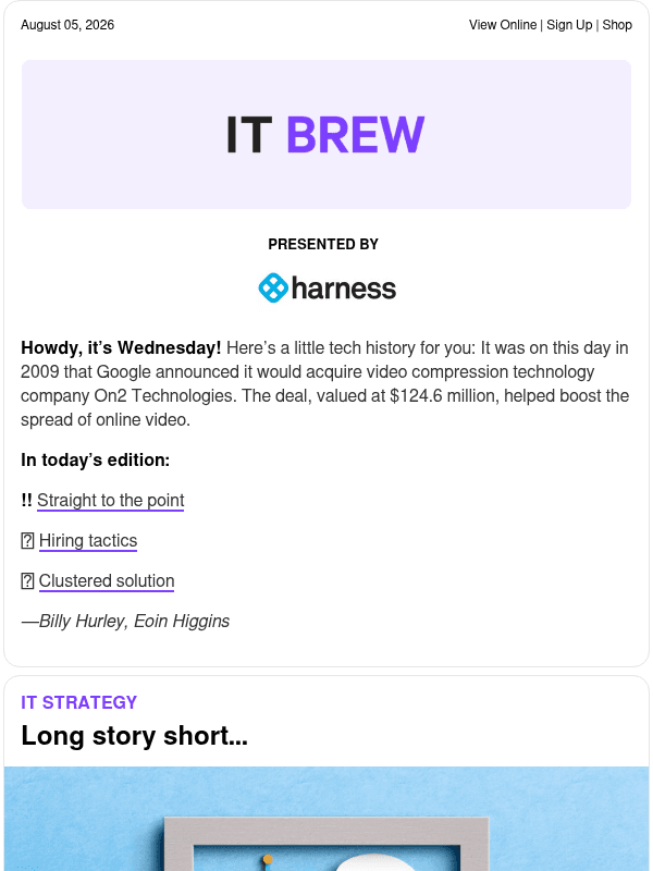 Newsletter preview: ☕ Cut to the chase!