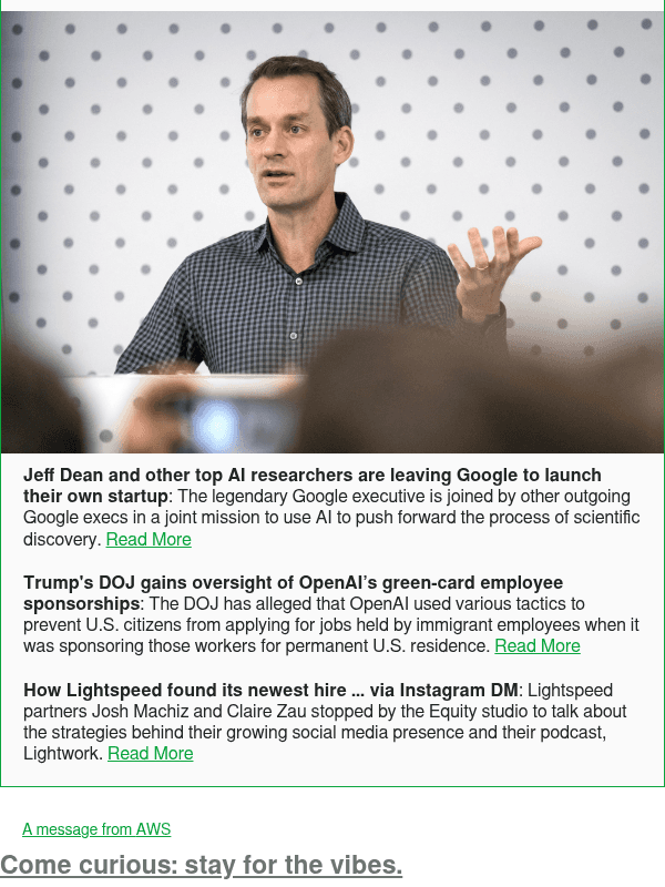 Newsletter preview: Jeff Dean and other top AI researchers are leaving Google to launch their own startup