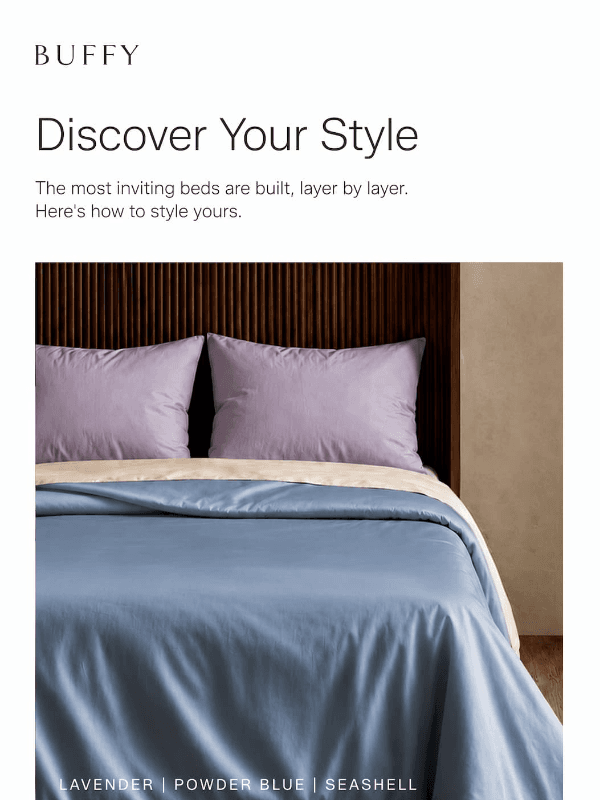 Newsletter preview: Styling Powder Blue, Seashell, Lavender & Blush
