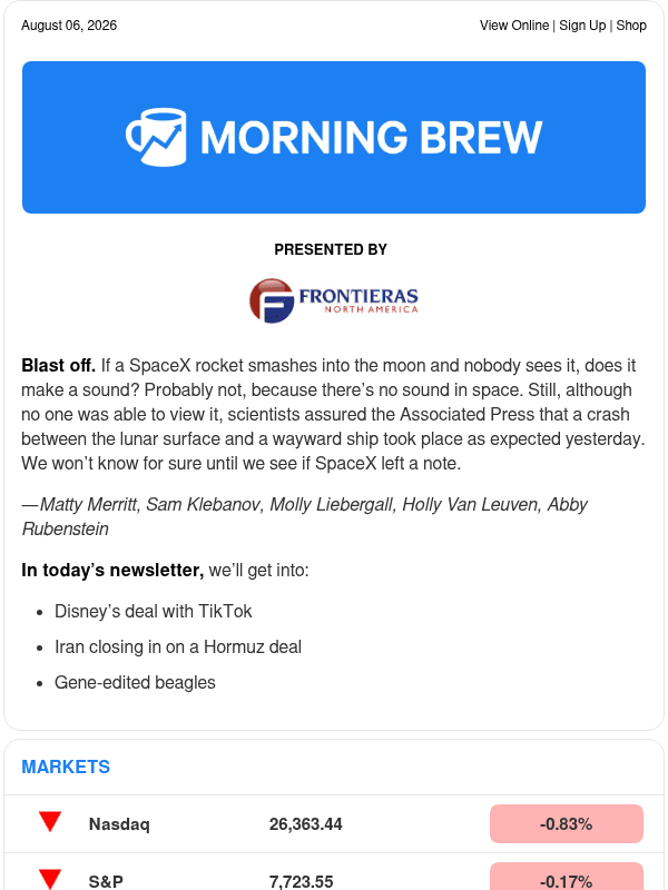 Newsletter preview: ☕️ GMO pups