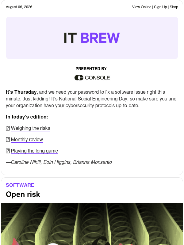 Newsletter preview: ☕ Weight right there!