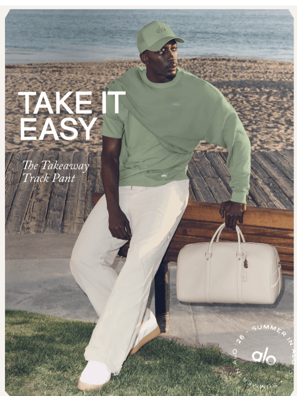Newsletter preview: Meet the Takeaway Track Pant