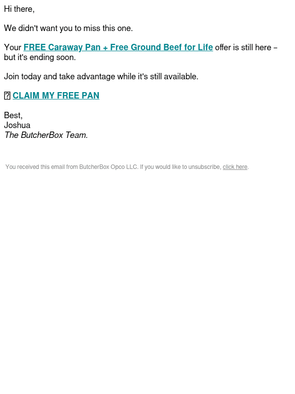 Newsletter preview: 🚨 Don't Miss: Your FREE Caraway Pan