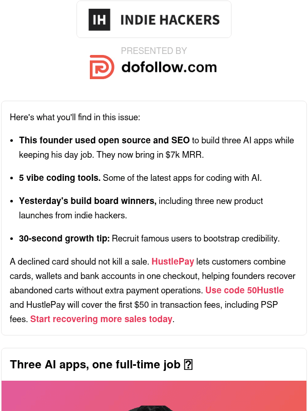 Newsletter preview: 🗞️ What's New: 3 AI apps while employed, open-source SaaS funnels, bad mood bad business
