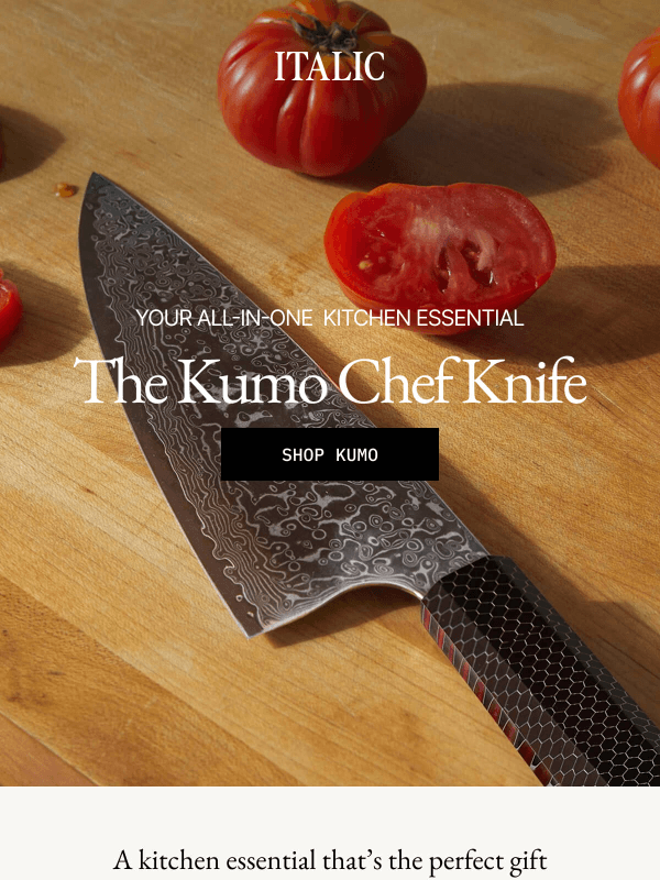 Newsletter preview: Last of the Kumo Chef's Knife