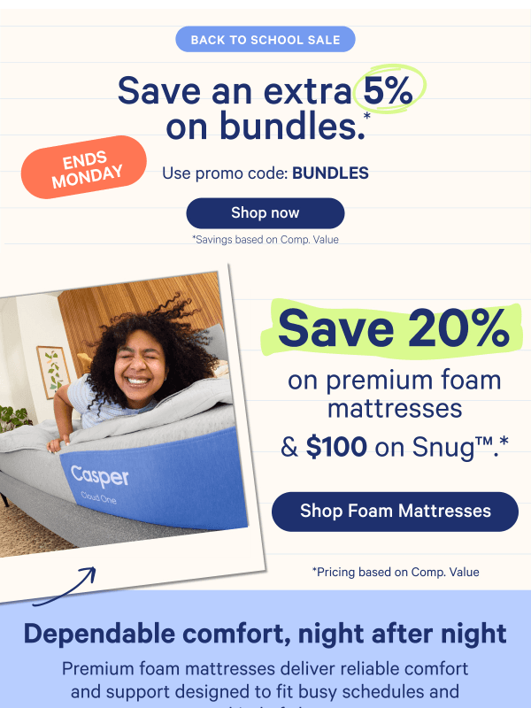 Newsletter preview: Save an extra 5% on bundles through Monday