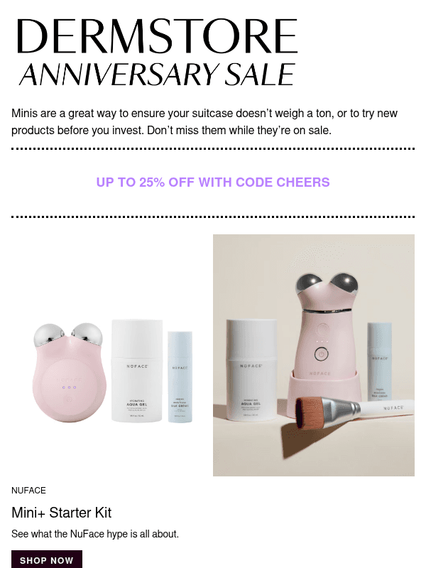 Newsletter preview: Grab the beauty minis you need at Dermstore’s Anniversary Sale