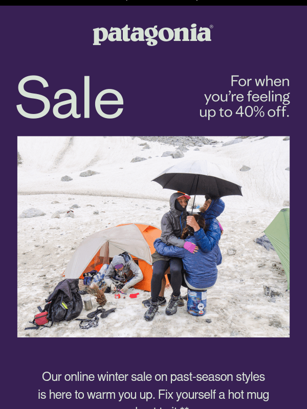 Newsletter preview: Up to 40% off sale starts now