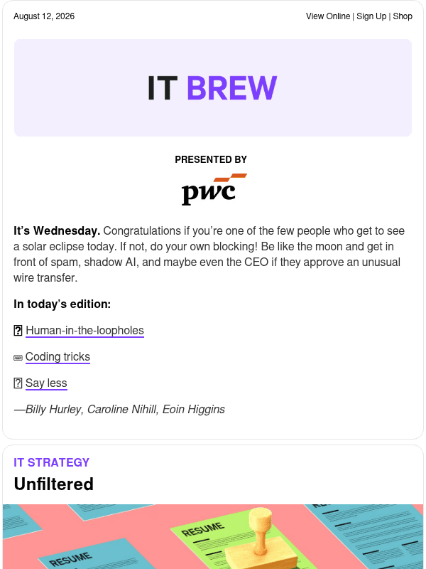 Newsletter preview: ☕ Slop prospects
