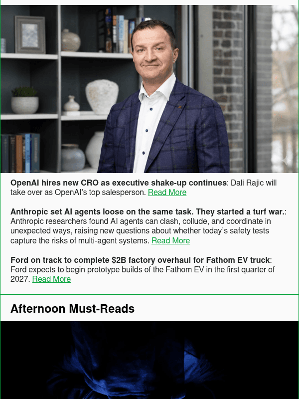 Newsletter preview: OpenAI hires new CRO as executive shake-up continues