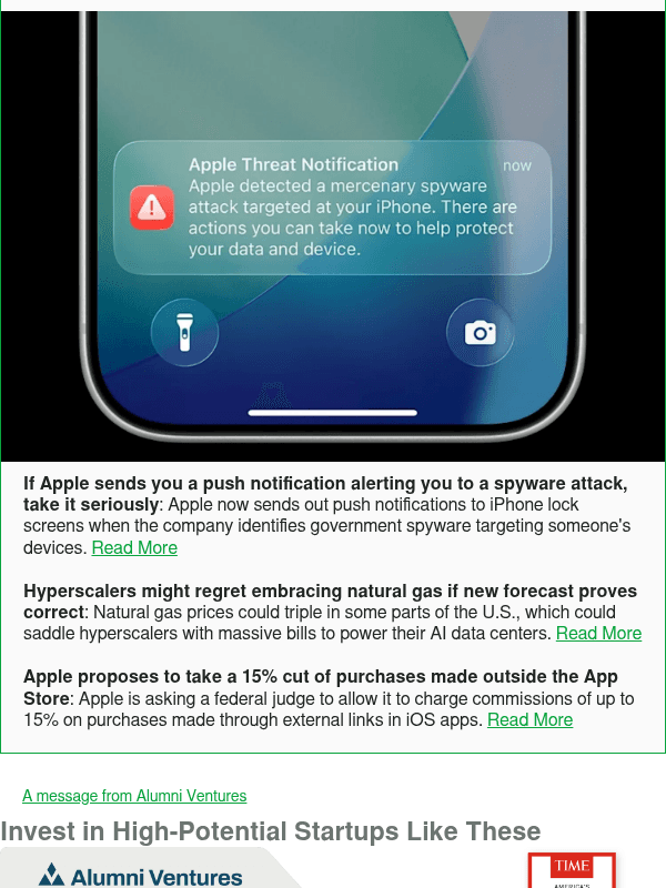 Newsletter preview: If Apple sends you a push notification alerting you to a spyware attack, take it seriously