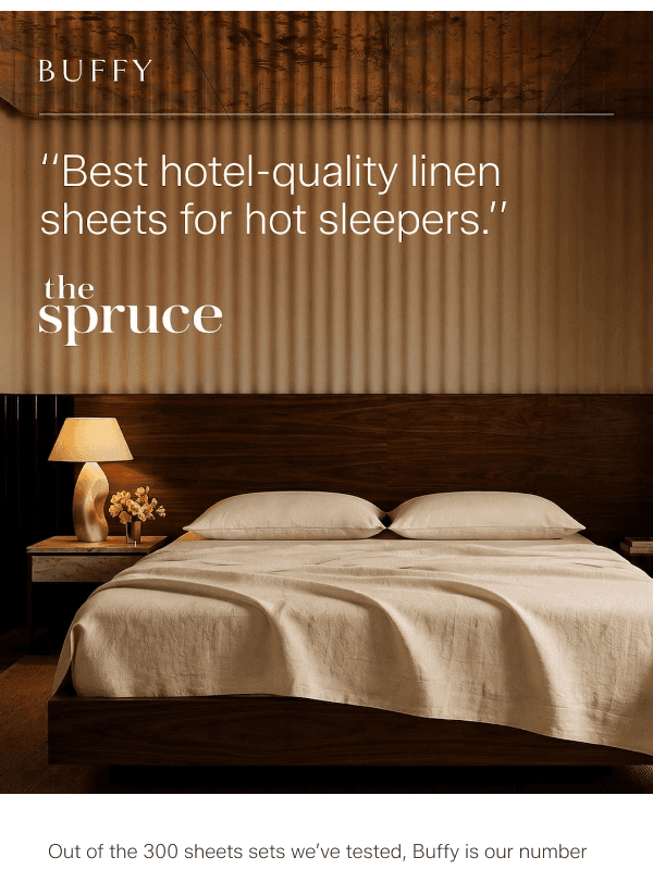 Newsletter preview: The Spruce: “Best Overall Linen Sheets”