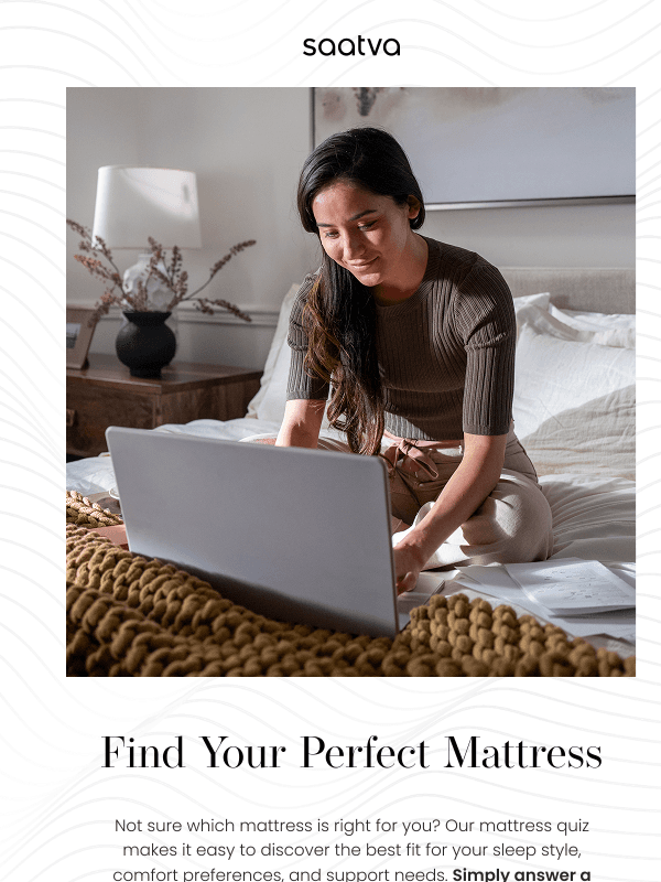 Newsletter preview: Get Matched With Your Dream Mattress