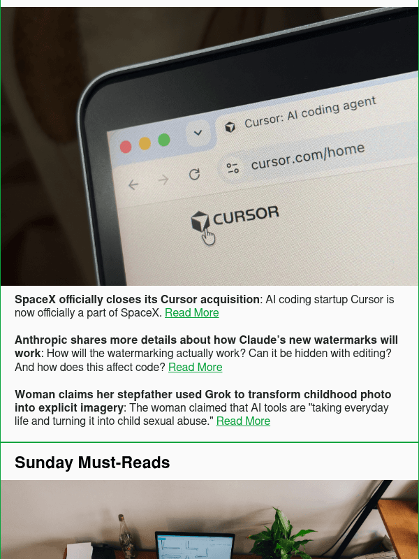 Newsletter preview: SpaceX officially closes its Cursor acquisition