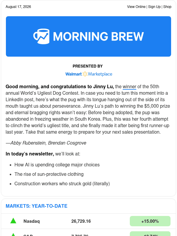 Newsletter preview: ☕️  Major shift