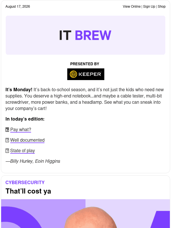 Newsletter preview: ☕ Breaching for your wallet
