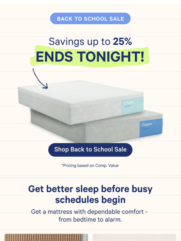 Newsletter preview: Back-to-School savings end tonight