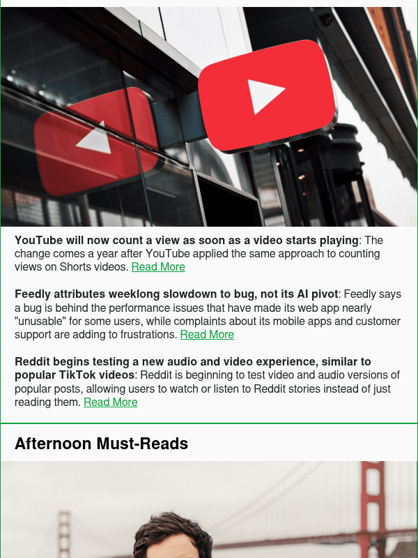 Newsletter preview: YouTube will now count a view as soon as a video starts playing
