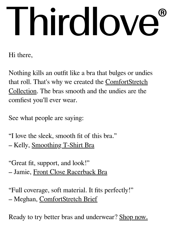 Newsletter preview: The fix for bra bulges is here.