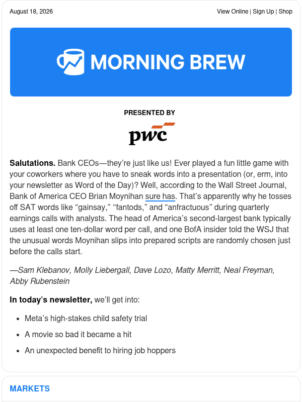 Newsletter preview: ☕️  Coming to court
