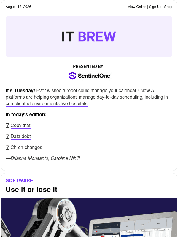 Newsletter preview: ☕ Ship happens