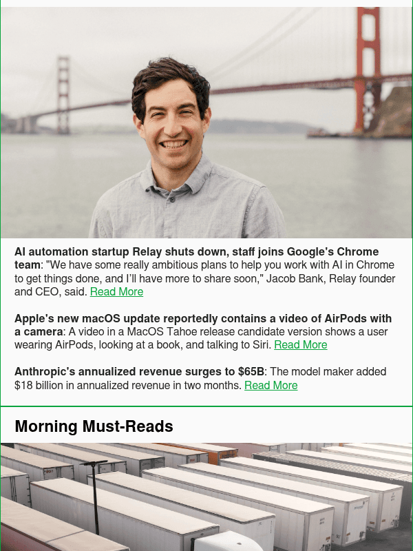 Newsletter preview: AI automation startup Relay shuts down, staff joins Google's Chrome team