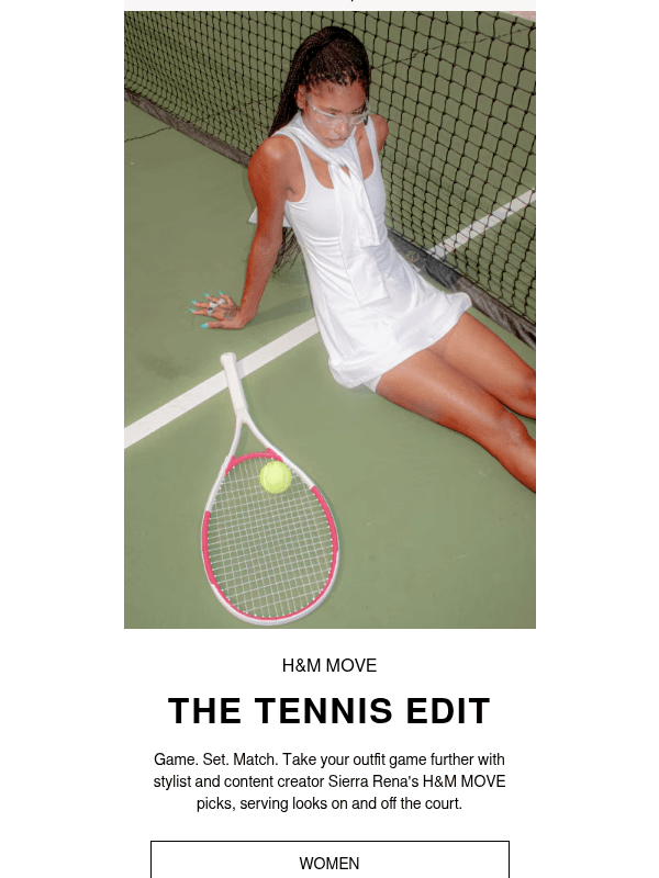 Newsletter preview: Ace your tennis look à la @sierrarenas