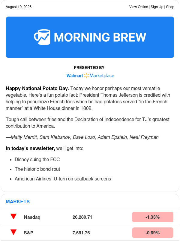 Newsletter preview: ☕️ How Far I’ll Go