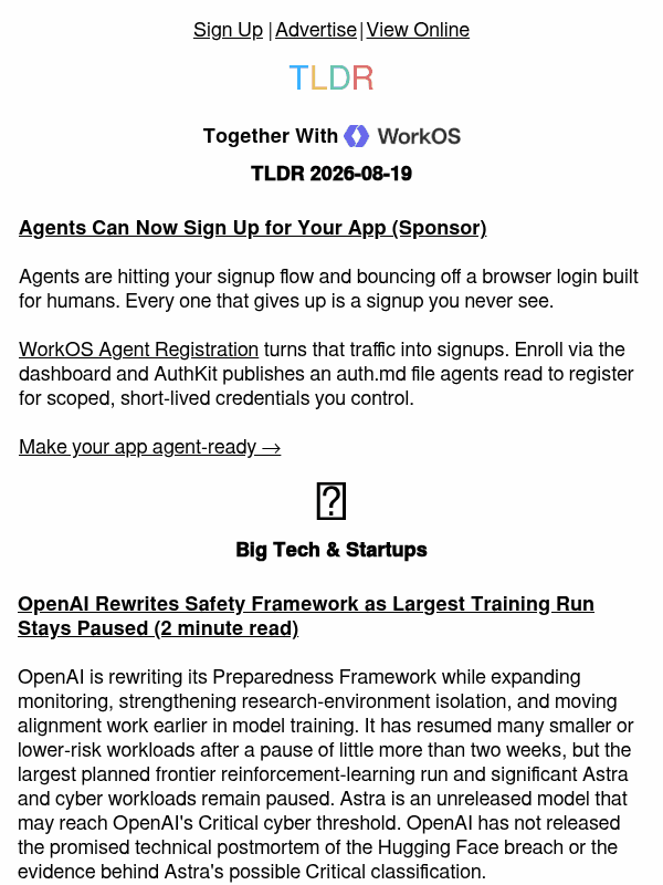Newsletter preview: OpenAI pauses training 🤖, Meta landmark trial ⚖️, git on s3 👨‍💻