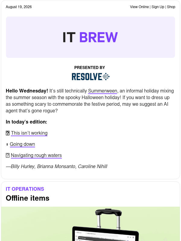 Newsletter preview: ☕ Out of office!
