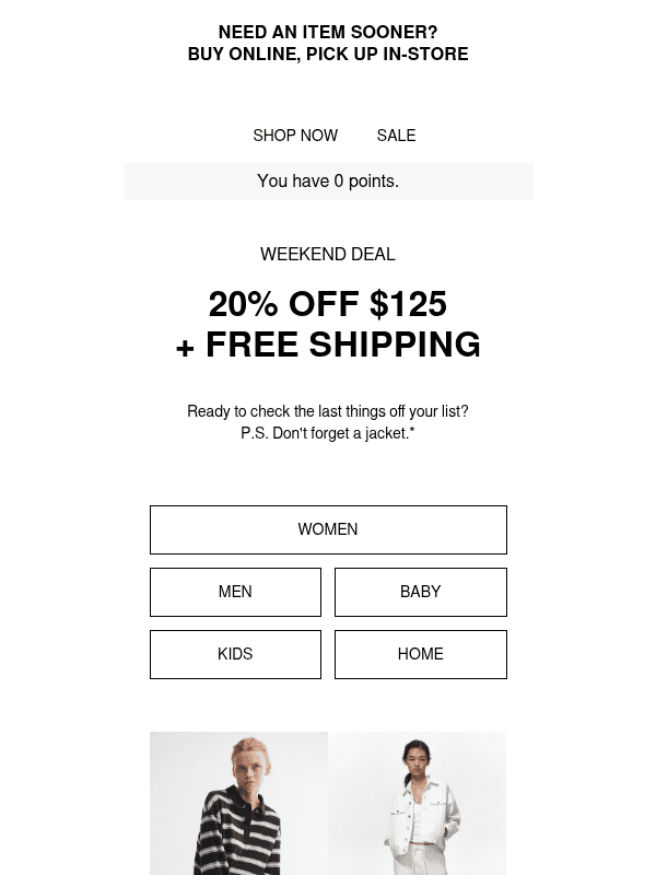 Newsletter preview: Weekend deal: 20% off your order