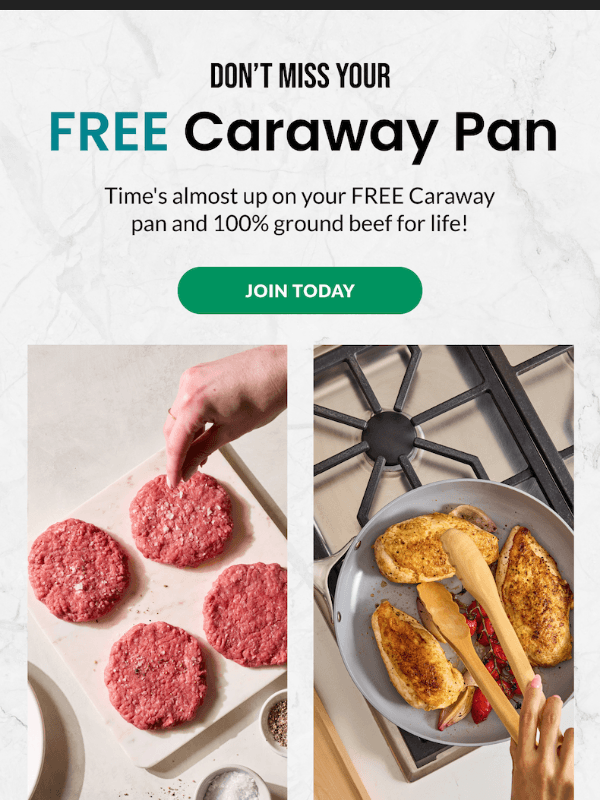 Newsletter preview: 🍳 Last Call: Get a FREE Caraway Pan!