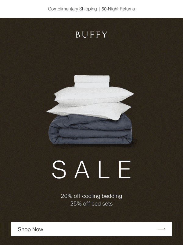 Newsletter preview: The Cooling Bedding Sale