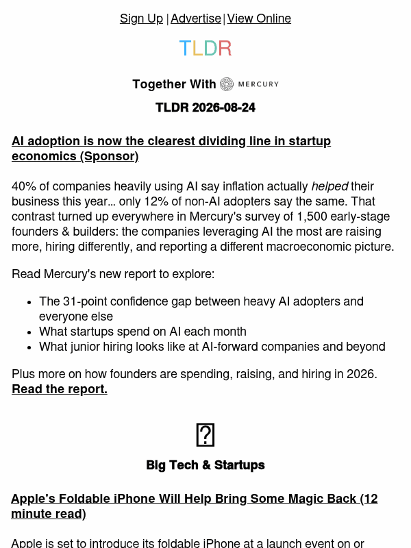 Newsletter preview: Apple foldables 📱, Nvidia price hikes 📈, future of MCP 👨‍💻