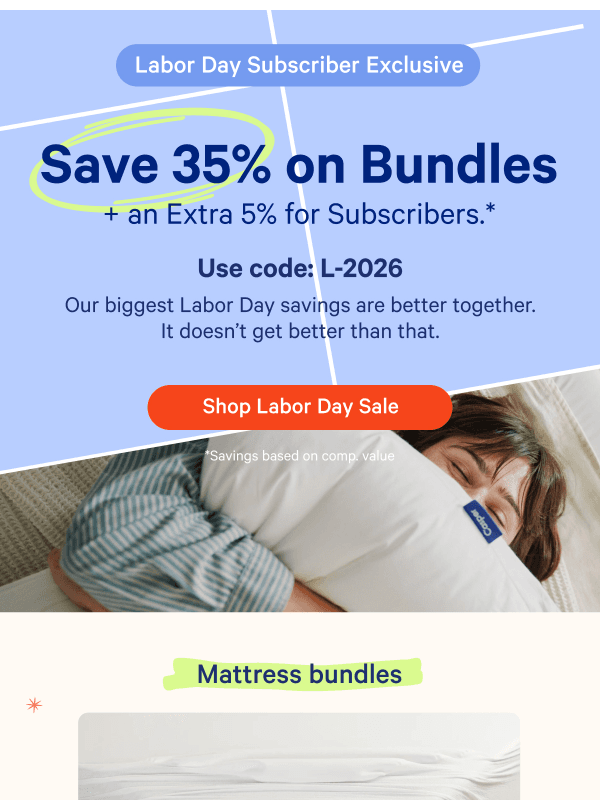 Newsletter preview: Save 35% on bundles + an extra 5%*