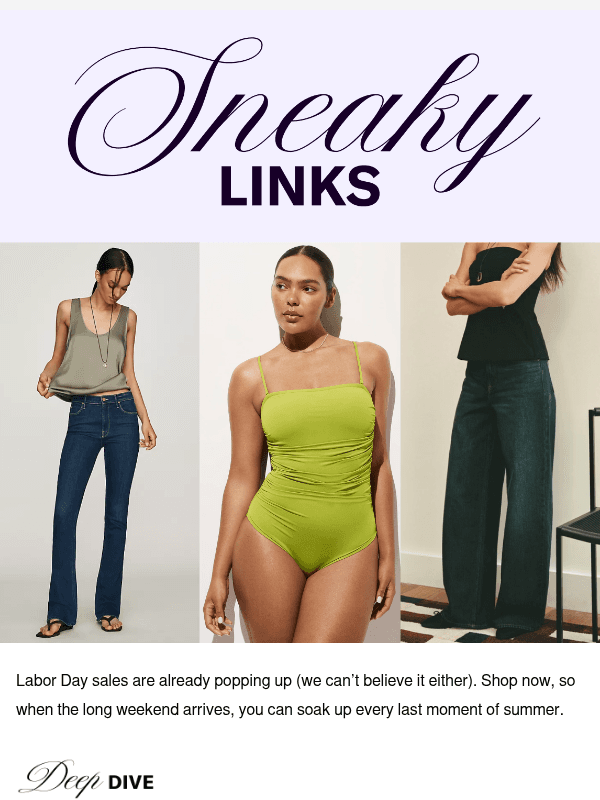 Newsletter preview: Save before Labor Day with these sales
