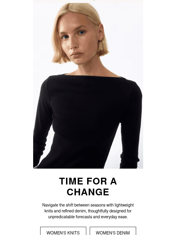 Newsletter preview: Season shift: light knits & easy denim