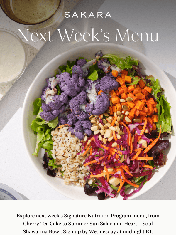 Newsletter preview: Next Week, Plated for You