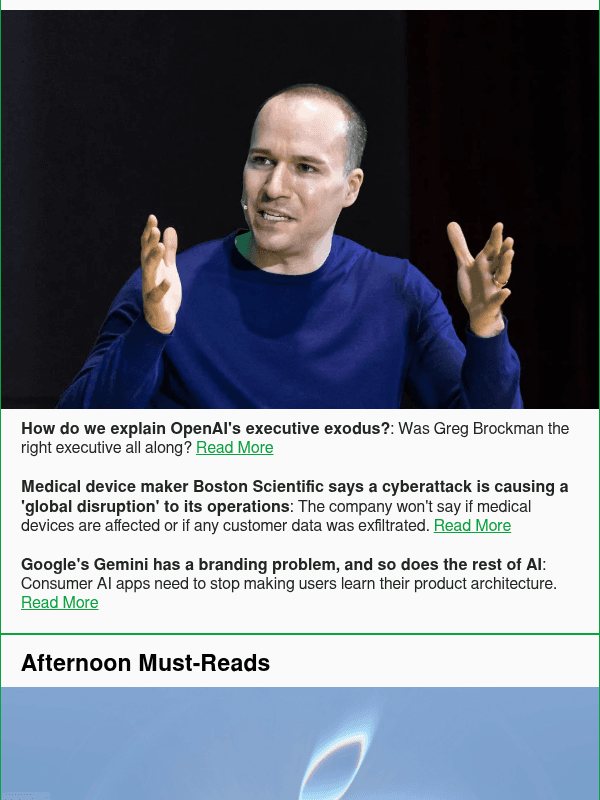 Newsletter preview: How do we explain OpenAI's executive exodus?