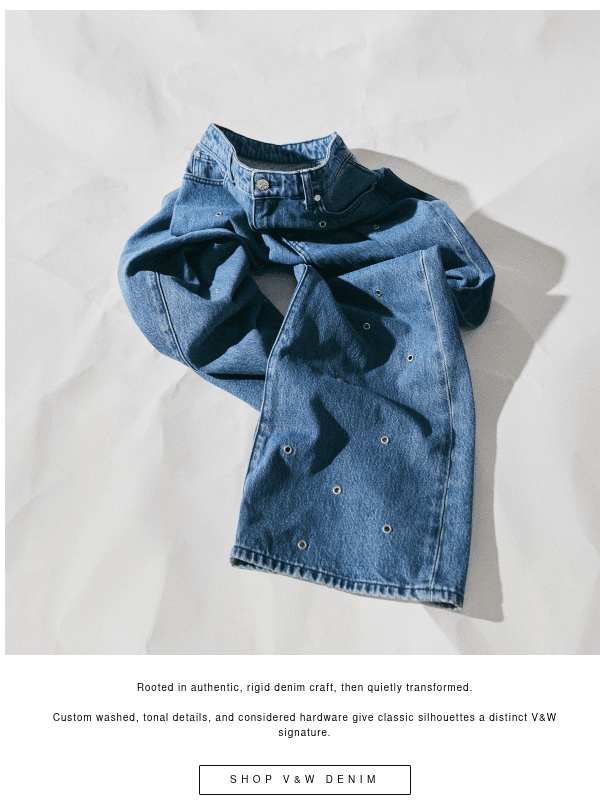 Newsletter preview: Introducing V&W DENIM