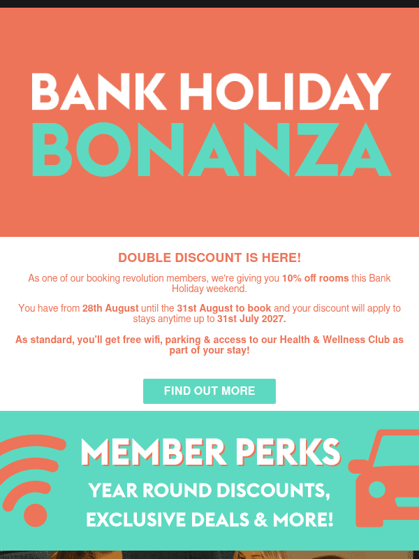 Newsletter preview: It's Payday. It's Bank Holiday. Here's your Double Discount!