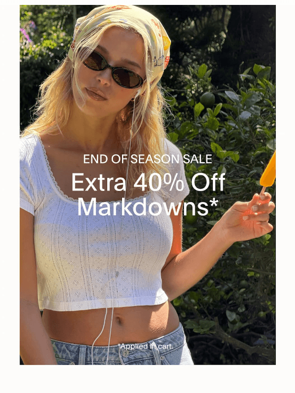 Newsletter preview: End of Season Sale, sorted