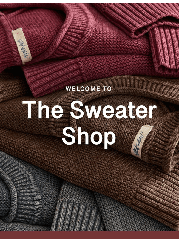 Newsletter preview: The Sweater Shop is Open (!)