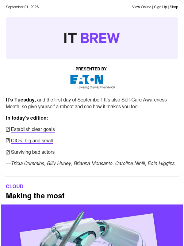 Newsletter preview: ☕ Setting the goal posts
