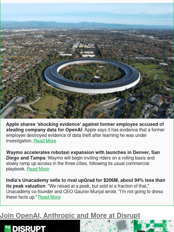 Newsletter preview: Apple shares 'shocking evidence' against former employee accused of stealing company data for OpenAI